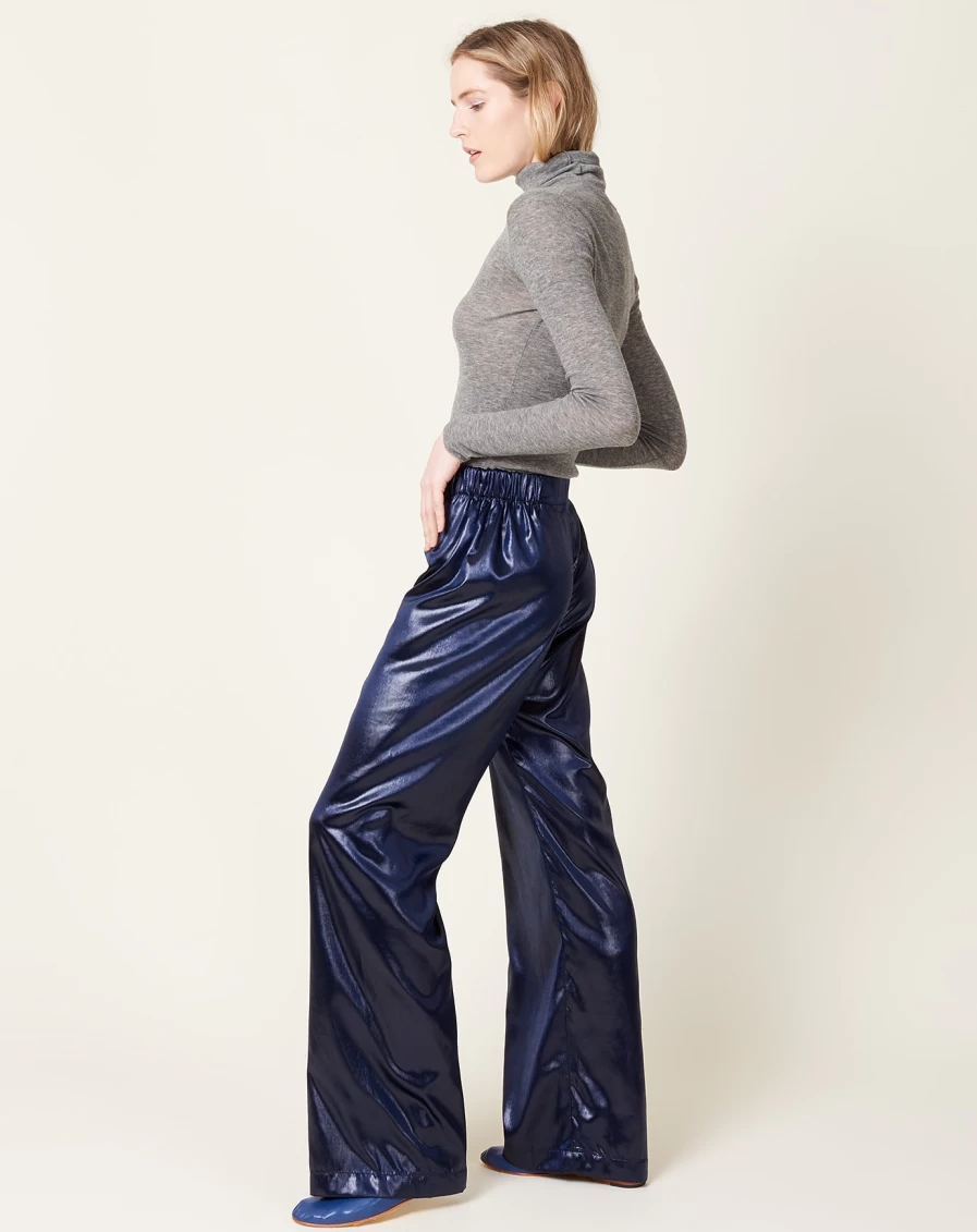 Zero + Maria Cornejo Gigi Ink Jet High-Waisted Wide-Leg Pants