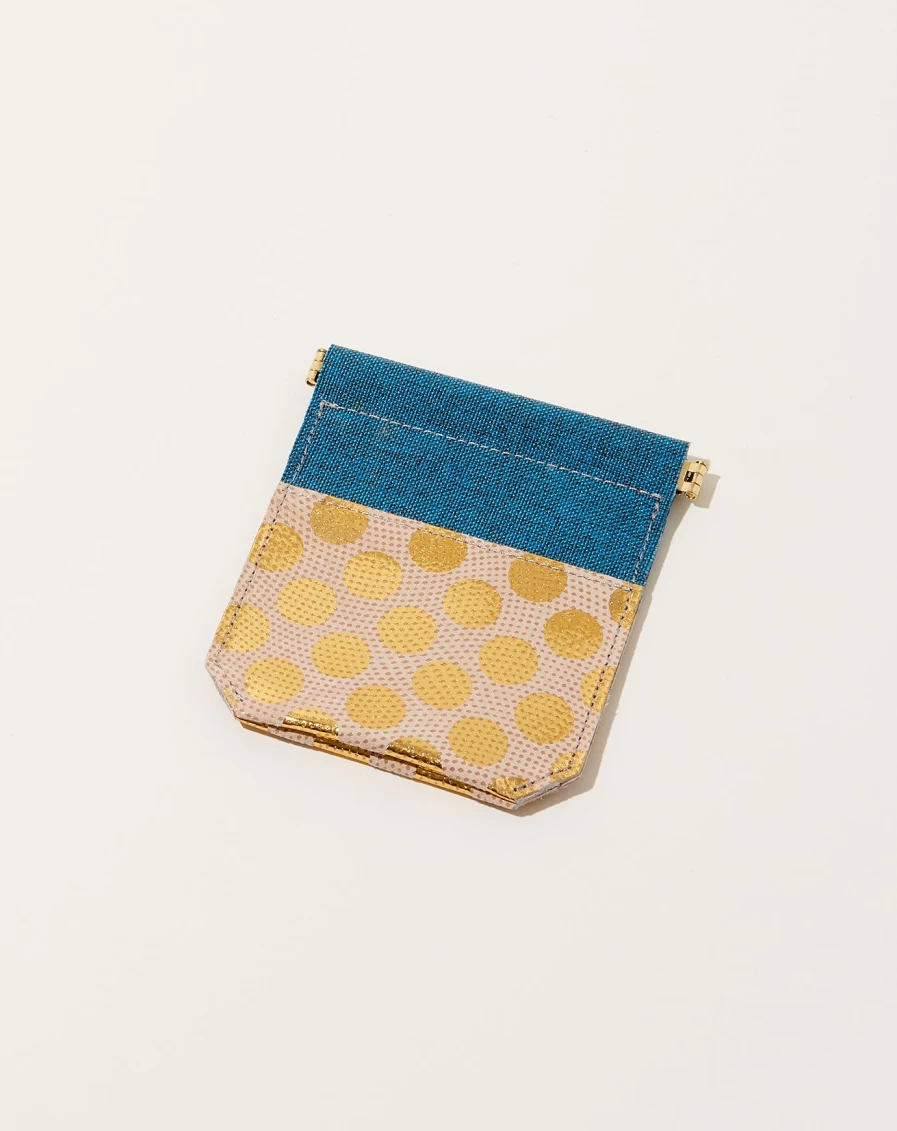 Carmine Gold Eco Leather Mini Pouch - Sustainable Luxury Clutch