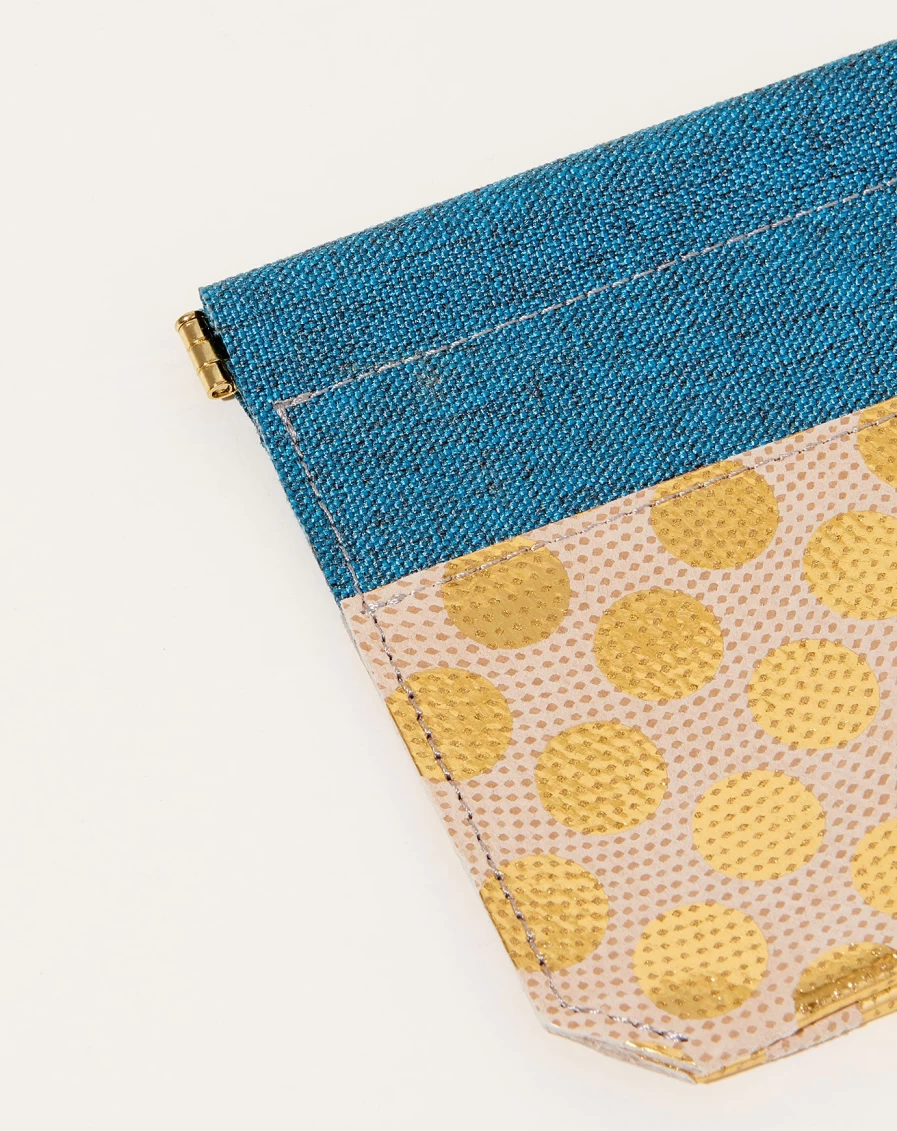 Carmine Gold Eco Leather Mini Pouch - Sustainable Luxury Clutch