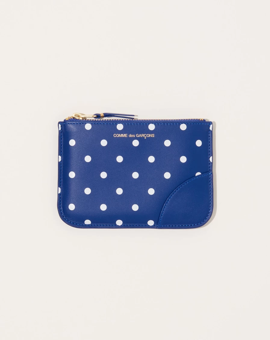 Comme des Garcons Navy Polka Dot Printed Pouch Fashion Accessory