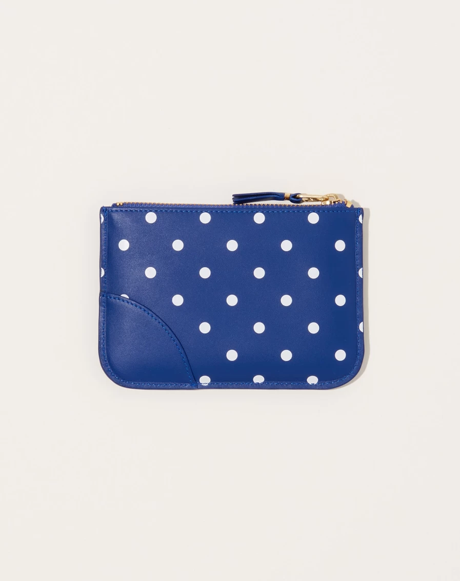 Comme des Garcons Navy Polka Dot Printed Pouch Fashion Accessory