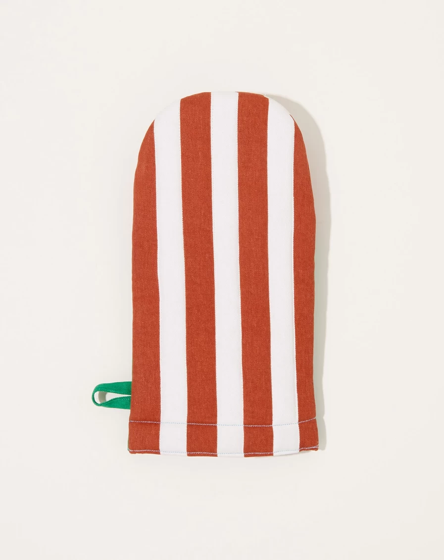 Dusen Dusen Broccoli Stripe Oven Mitt - Heat Resistant Kitchen Glove for Baking & Cooking