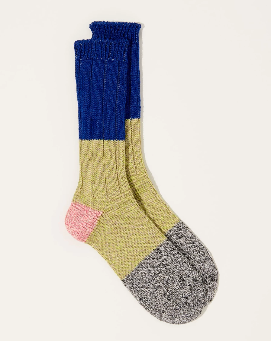 Kapital Blue Linen Grandrelle Socks - 56 Yarns Comfort & Style