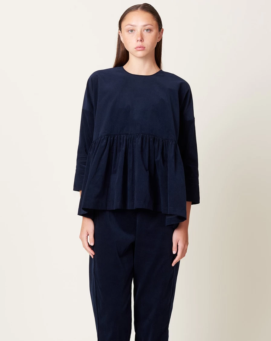 "Fabiana Pigna Navy Augur Blouse – Women's Stylish Top for Casual Wear"