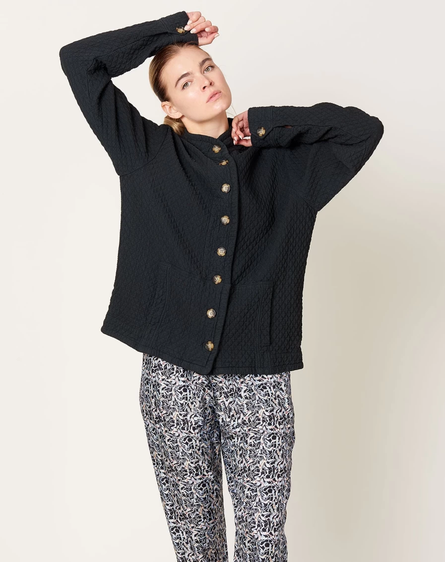 Raquel Allegra Black Quilted Jacket - Stylish Women's Outerwear Coat