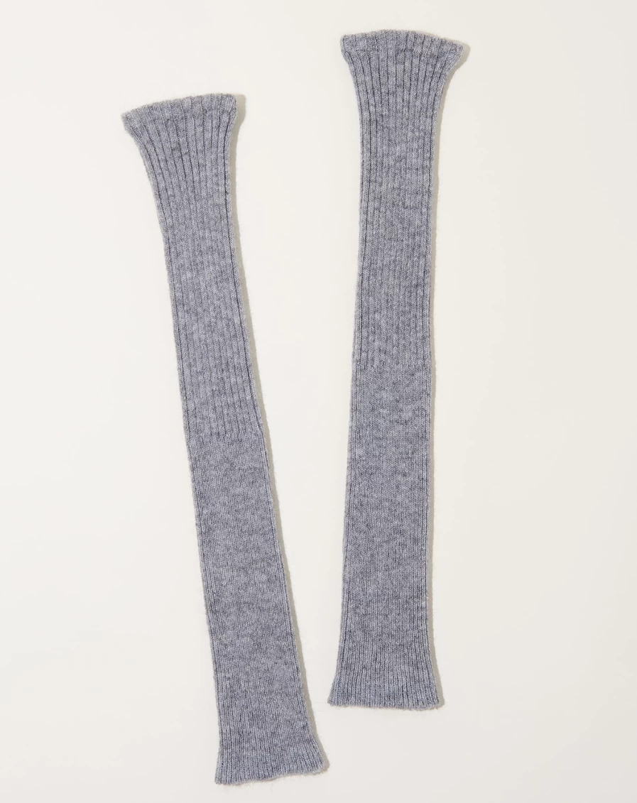 Nishiguchi Kutsushita Alpaca Wool Arm & Leg Warmers Light Grey - Soft & Cozy Winter Accessories