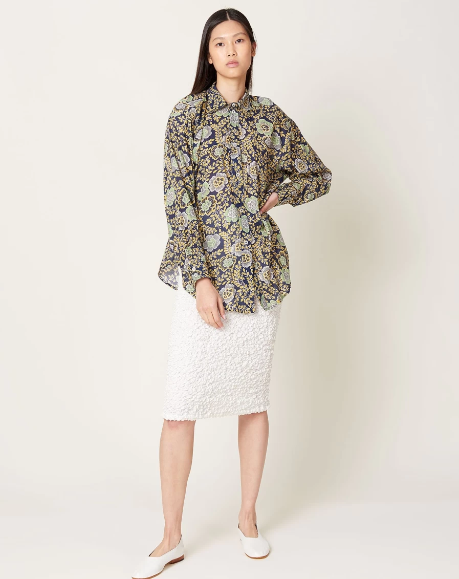 Rachel Comey Off-White Amarant Smocked Cotton Skirt for Women