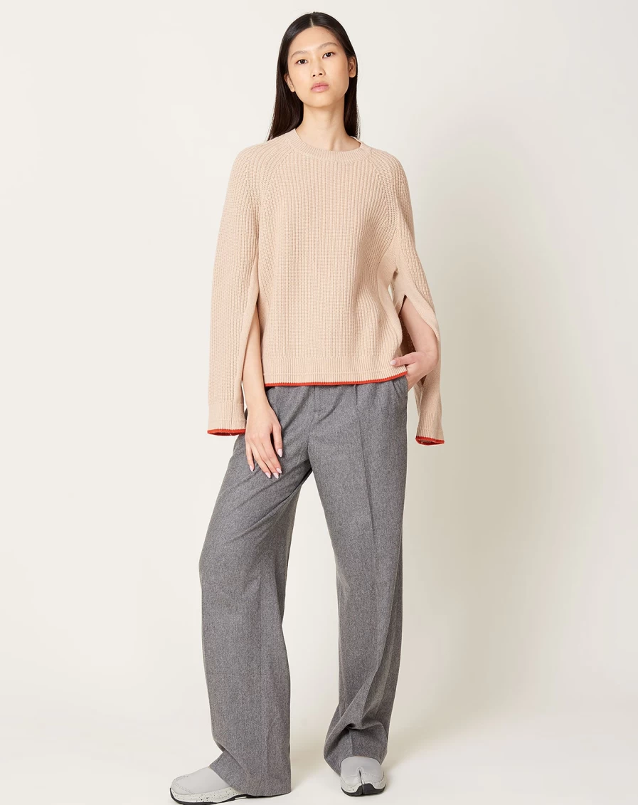 Maria McManus Blush Tear Drop Back Crew Neck Top for Women
