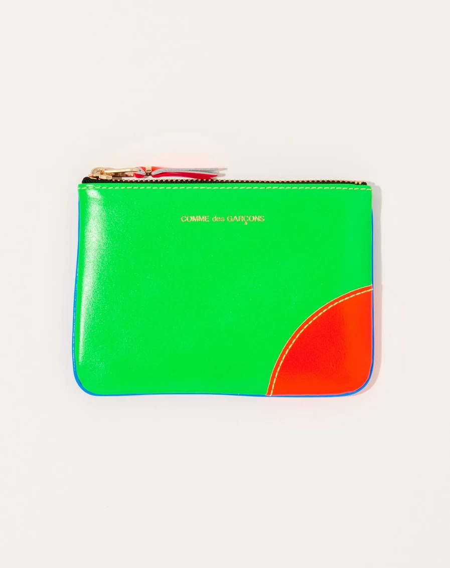 Comme des Garcons Super Fluo Pouch - Vibrant Green and Blue Crossbody Bag