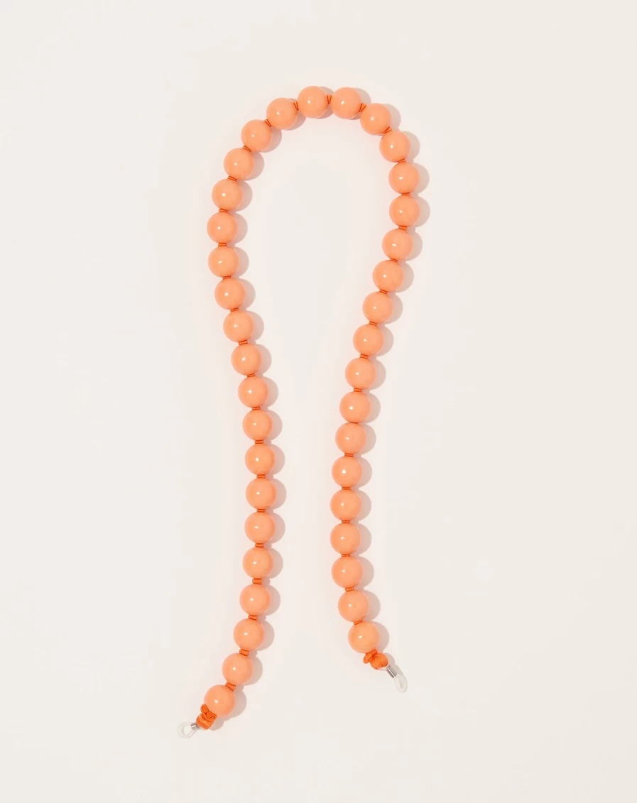 Ina Seifart Peach & Orange Eyeglass Chain - Big Fashionable Eyewear Holder for Glasses