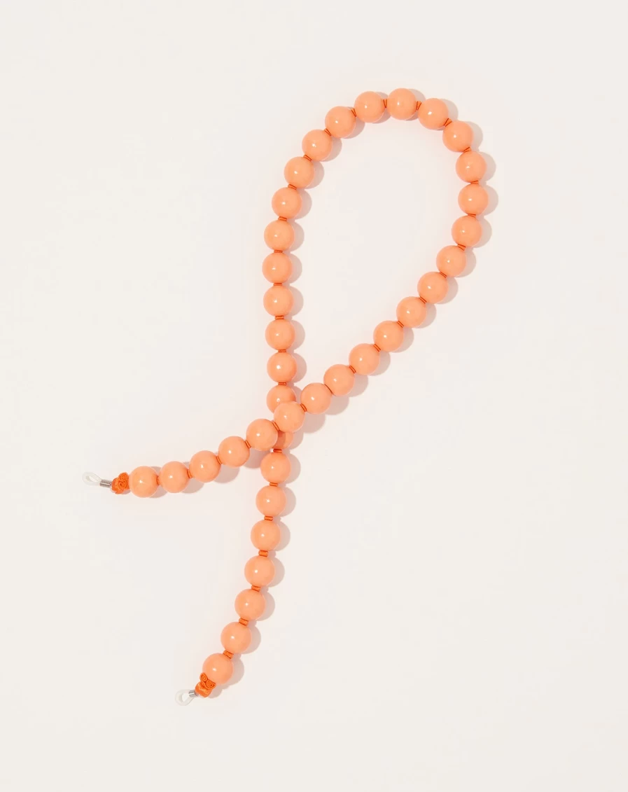 Ina Seifart Peach & Orange Eyeglass Chain - Big Fashionable Eyewear Holder for Glasses