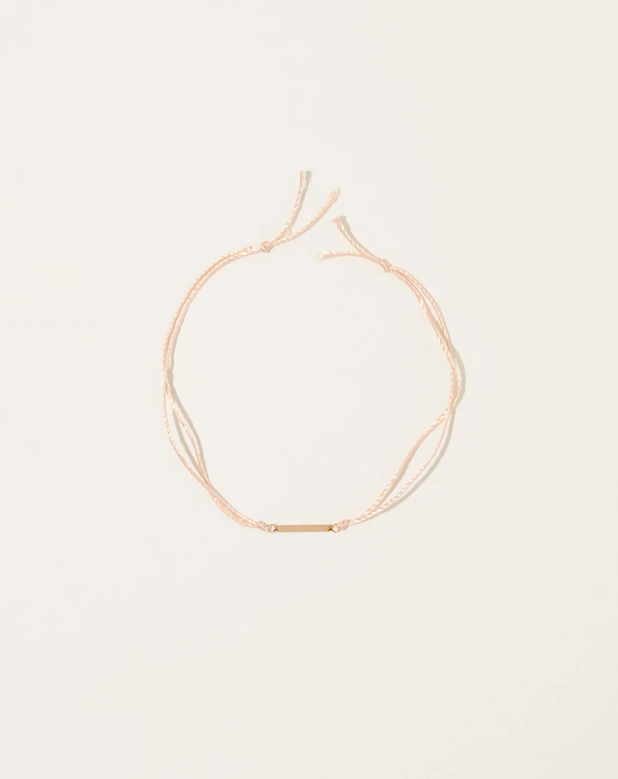 Blanca Monrós Gómez Pink Silk ID Bracelet – Elegant Personalized Wristband