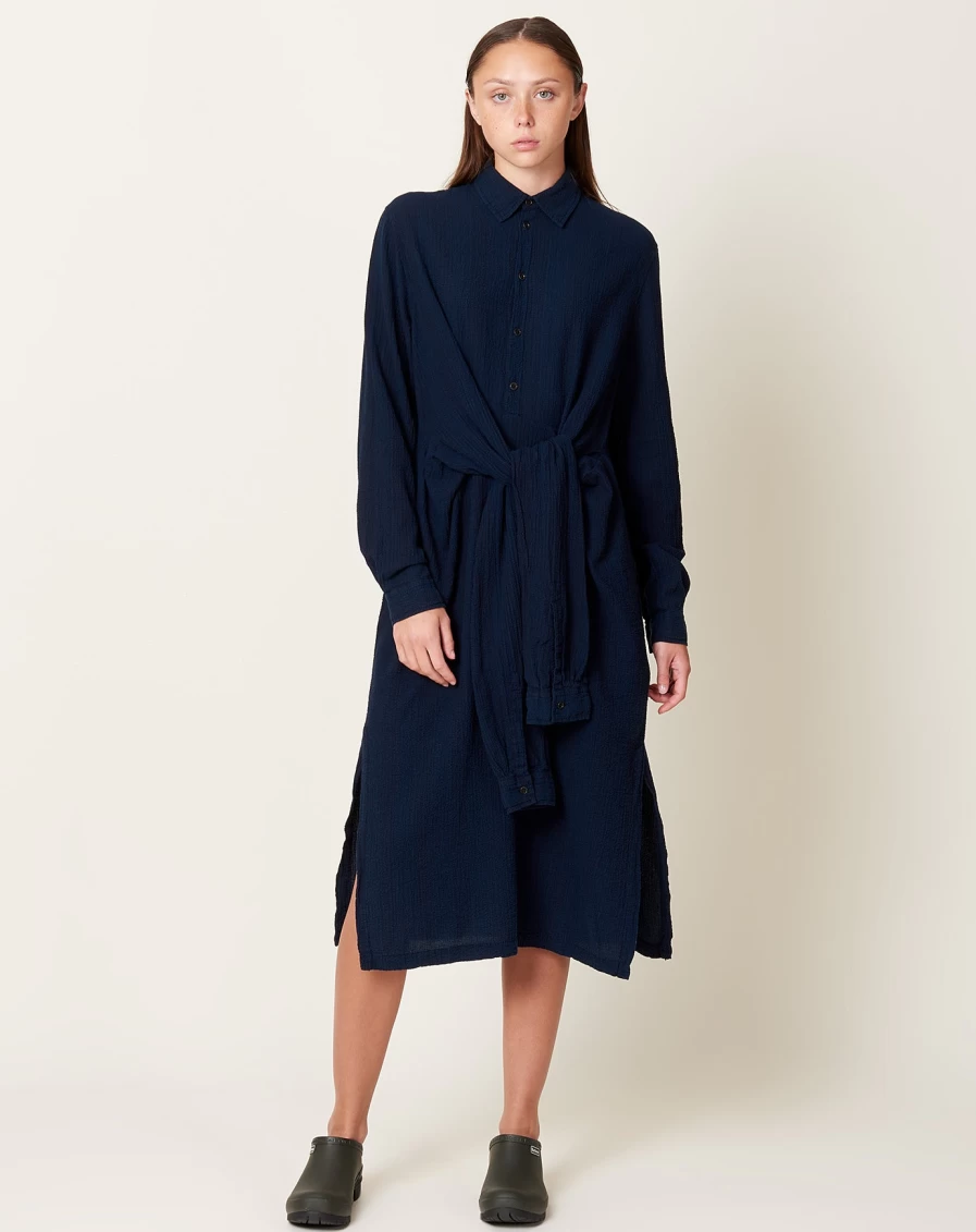 Henrik Vibskov Indigo Striped Mars Shirt Dress for Women