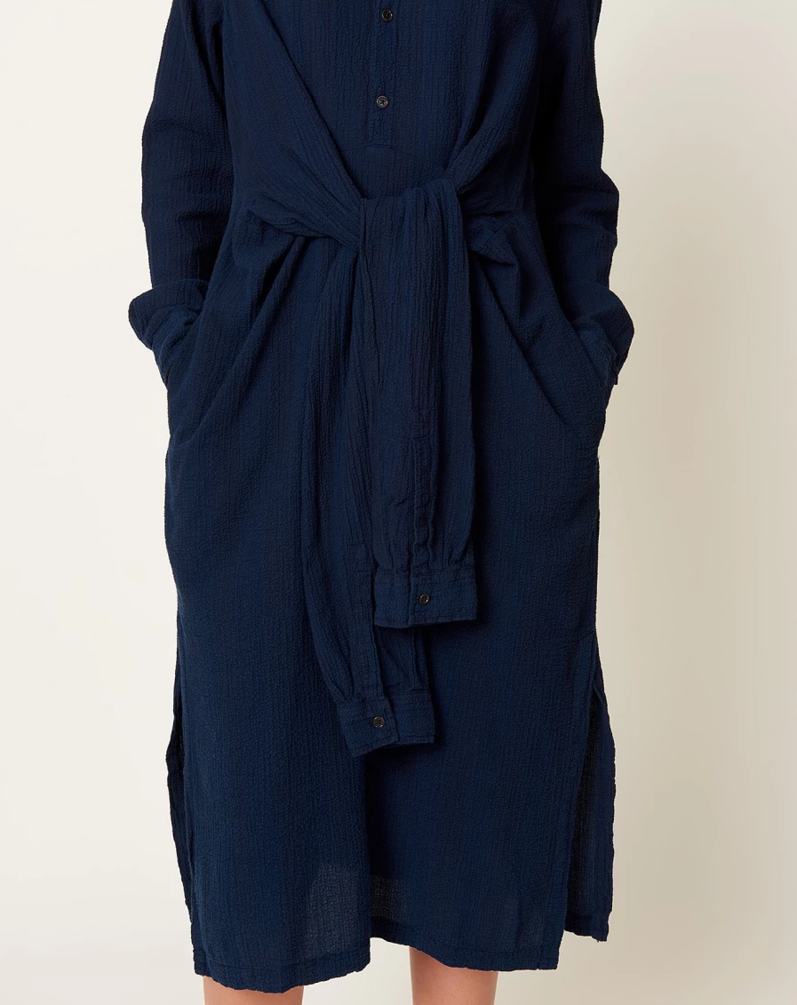 Henrik Vibskov Indigo Striped Mars Shirt Dress for Women