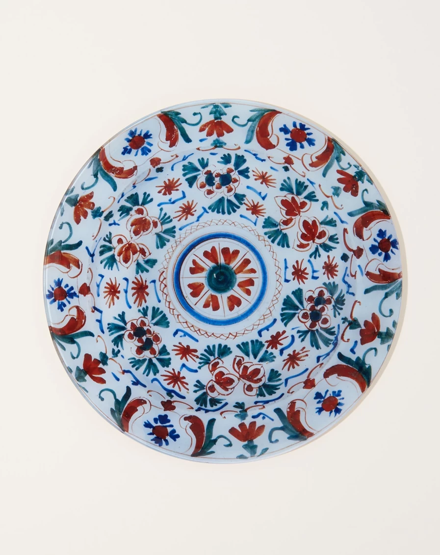 John Derian Delft Blue #7 13-Inch Round Decorative Plate