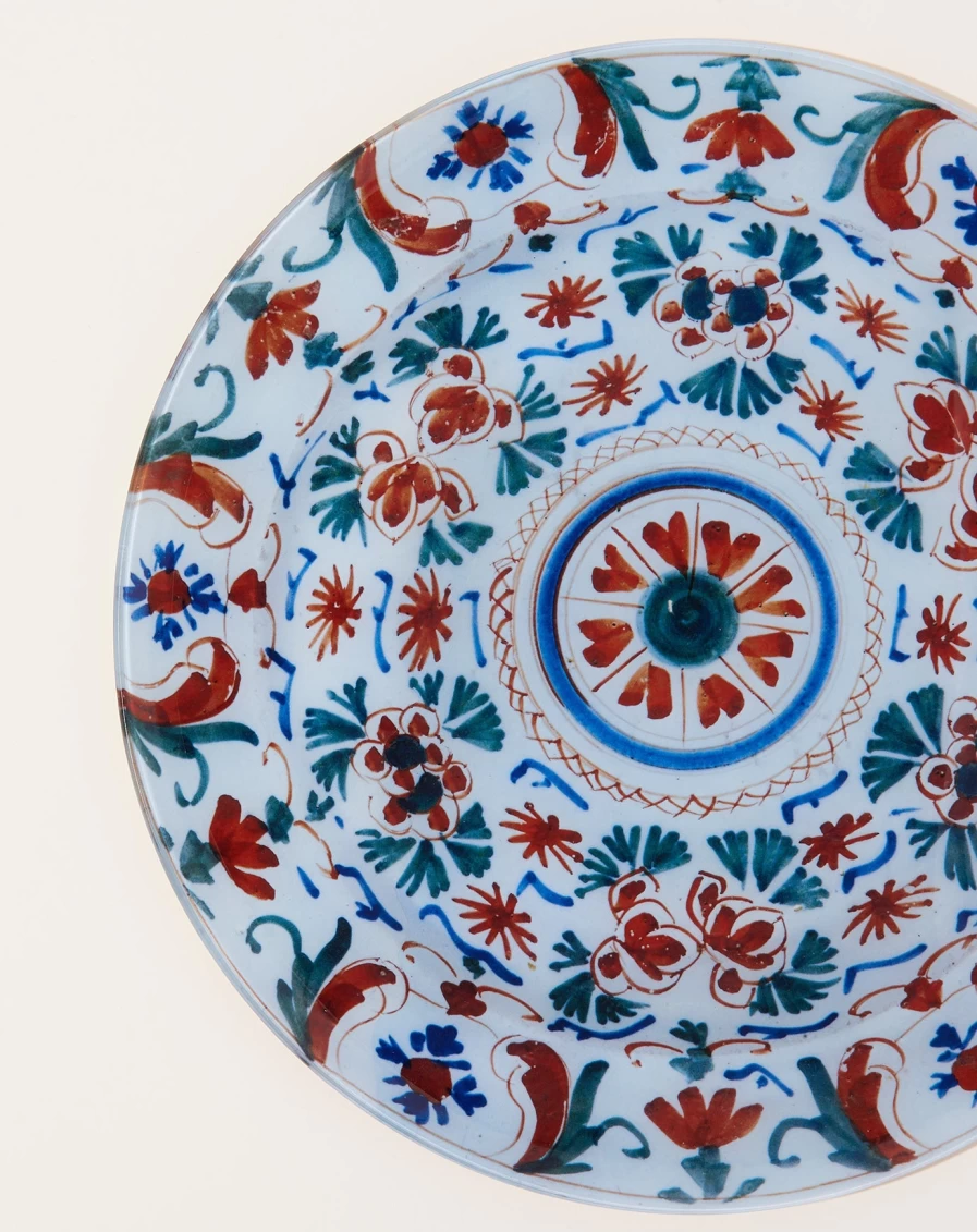 John Derian Delft Blue #7 13-Inch Round Decorative Plate