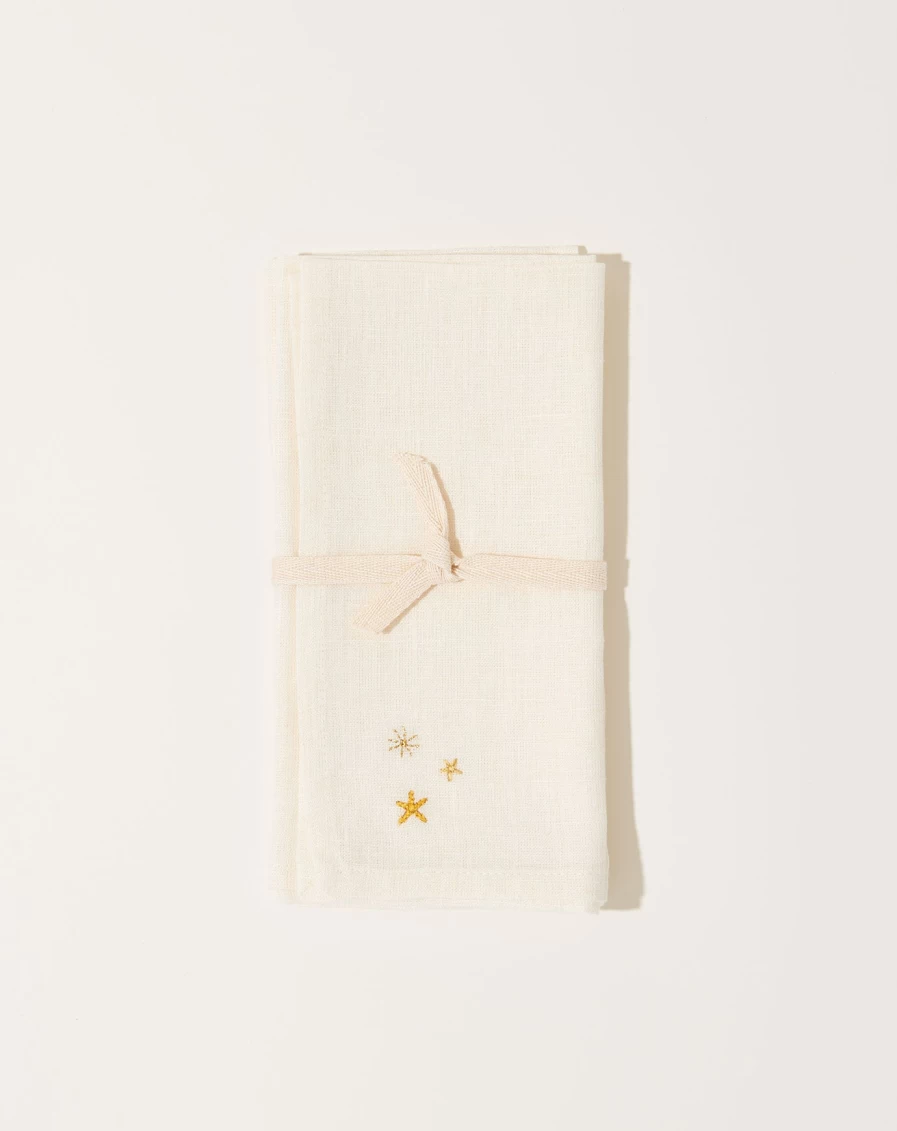 Malaika Starry Sky Design Napkins - Set of 2 Premium Dining Napkins for Elegant Table Settings
