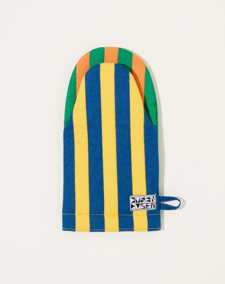 Dusen Dusen Carrot Stripe Oven Mitt - Heat Resistant Kitchen Glove for Baking & Cooking