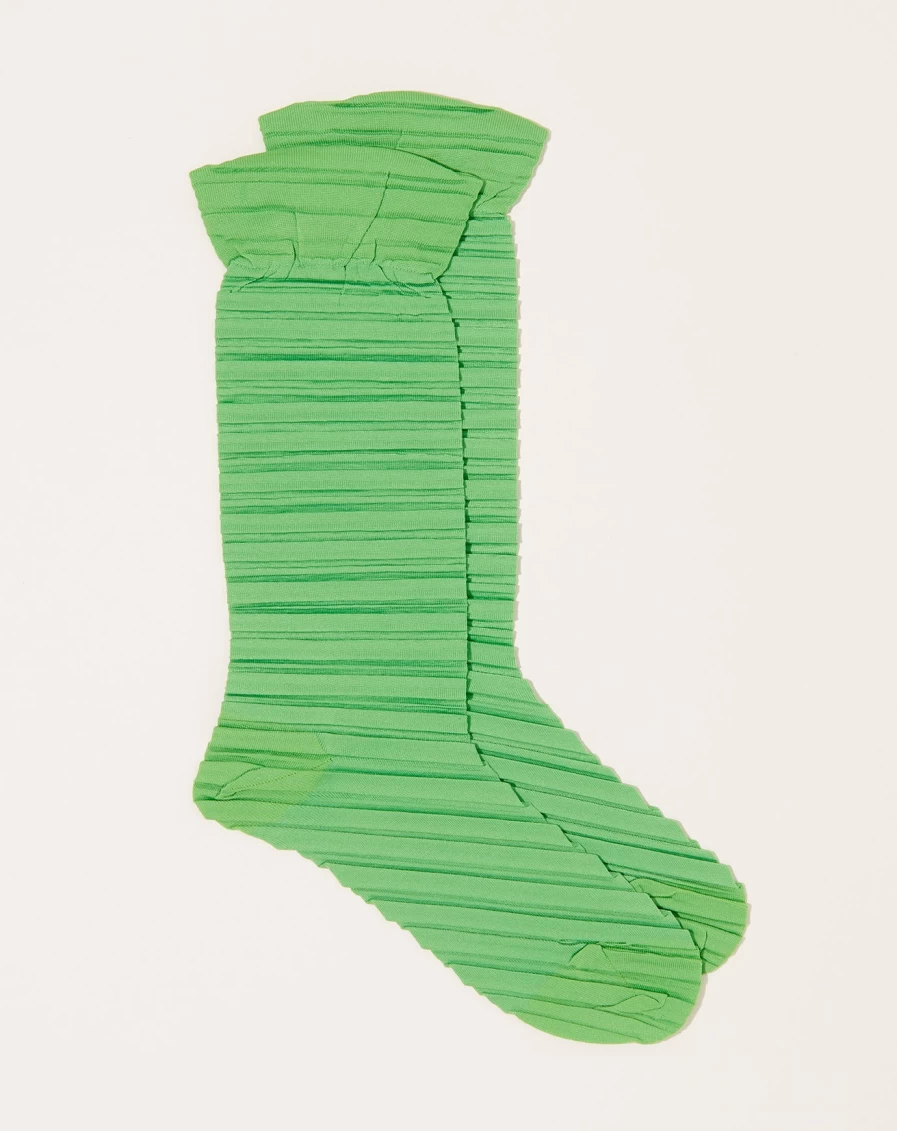 Babaco Lime Green Crushed Casual Socks for Men & Women - Comfortable Stretchable Trendy Footwear