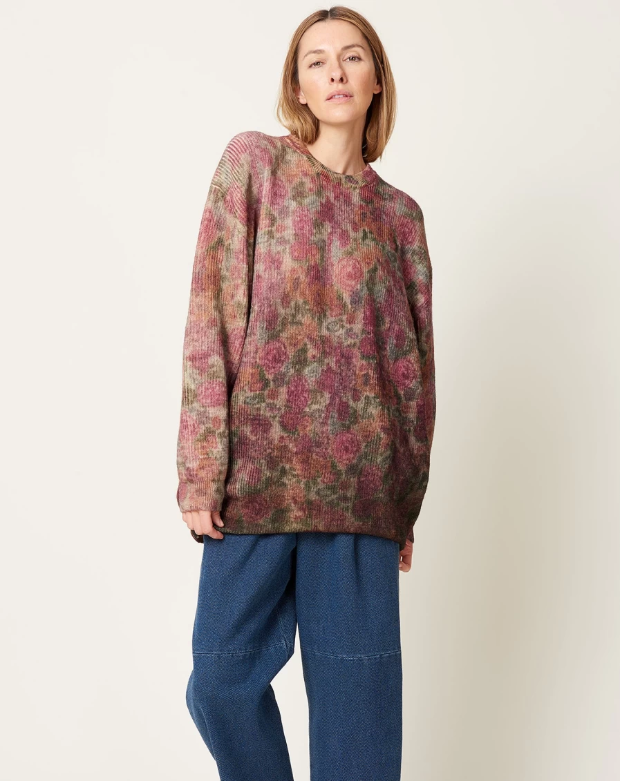 Anntian Unisex Rib Knit Sweater with Unique Garment Print - Stylish and Comfortable