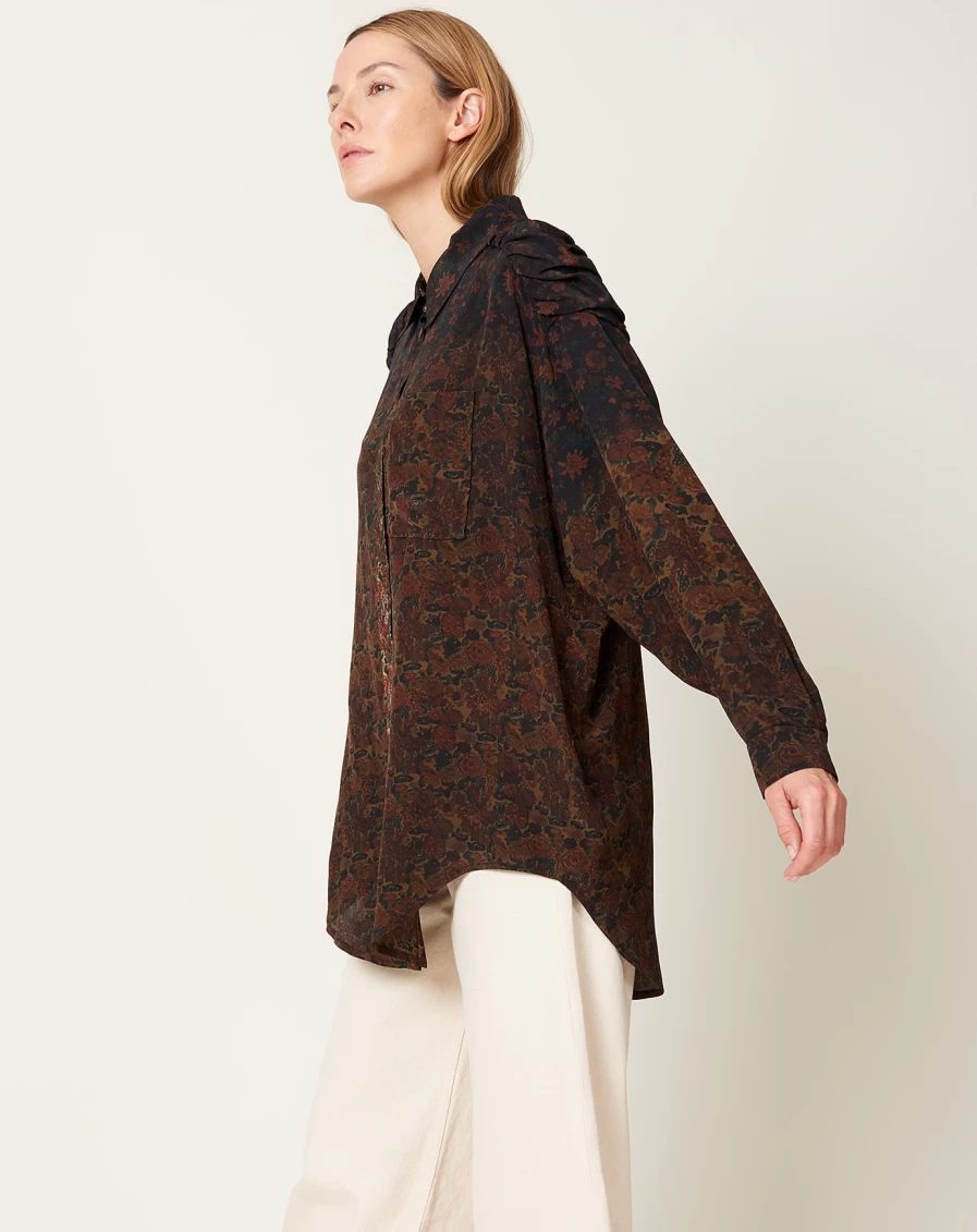 "Anntian Mystic Floral Print Shirt for Women - Stylish Boho Blouse"