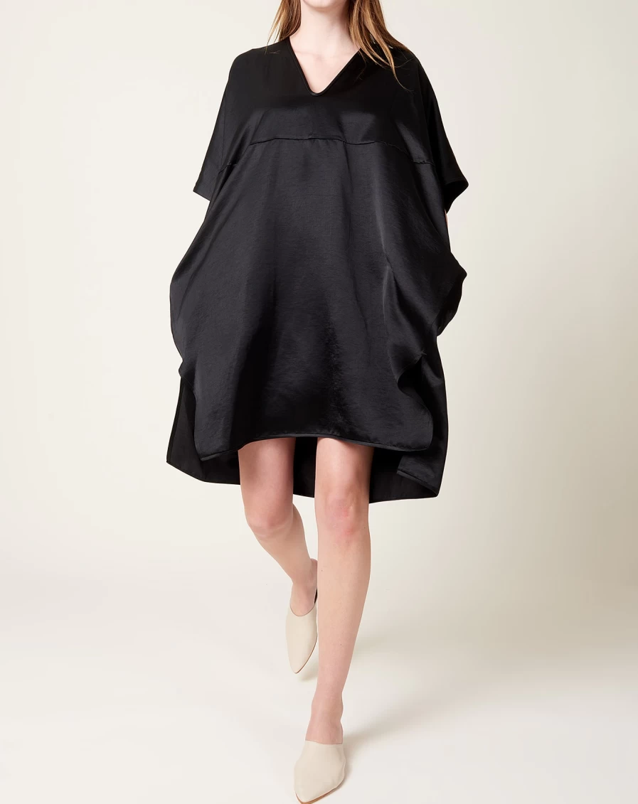 Zero + Maria Cornejo Elie Black Dress - Elegant Women's Dress for Any Occasion