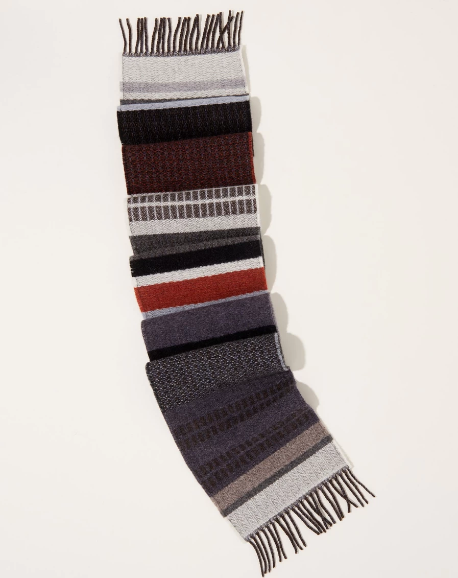 Wallace Sewell Nyack Brindle Check Wool Scarf - Luxury British Designer Accessory