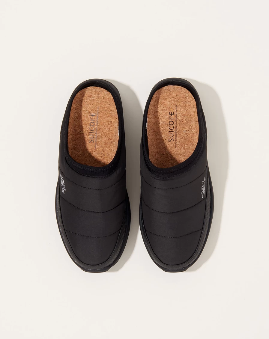 Suicoke Pepper-Mod-Lo Mule Black Slip-On Sandals