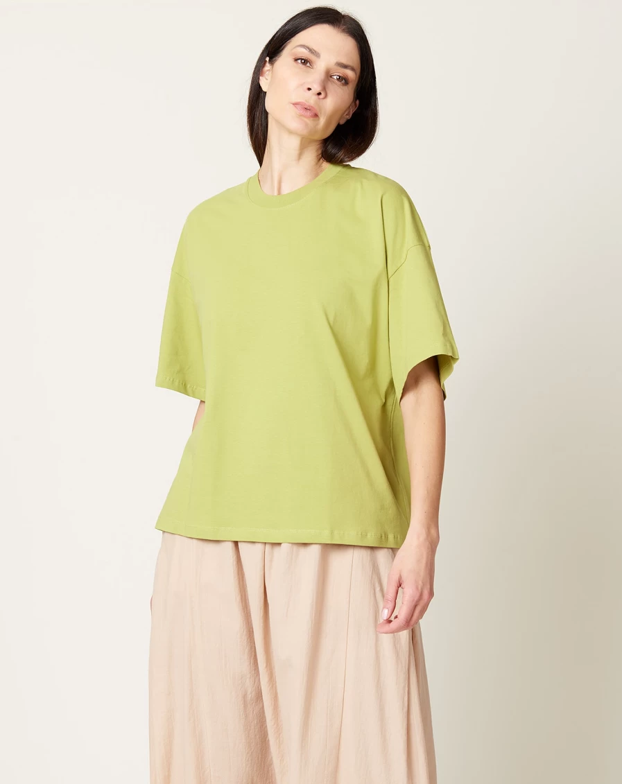 Kowtow Oversized Boxy Tee - Relaxed Fit Ginkgo Print T-Shirt for Women
