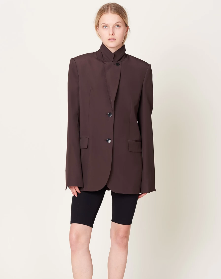 Maria McManus Chocolate Single Breasted Blazer - Convertible Reversible Women's Jacket