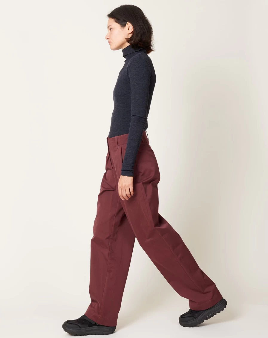 Skall Studio Burgundy Painter Pants - High-Quality Workwear Trousers for Men & Women