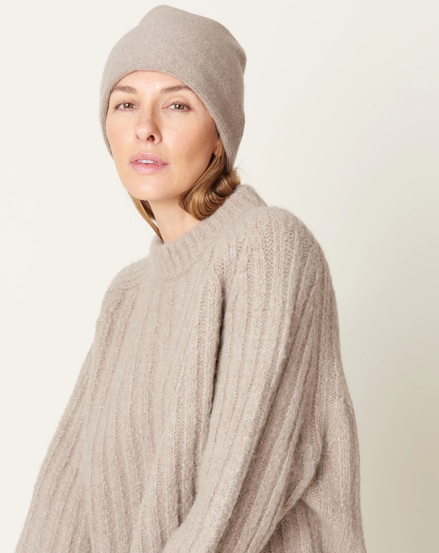 Lauren Manoogian Stoneware Soft Beanie - Cozy Knit Winter Hat