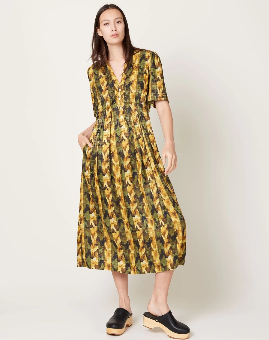 Raquel Allegra Yellow Floral Garden Dress - Women's Boho Tree Print Summer Dress