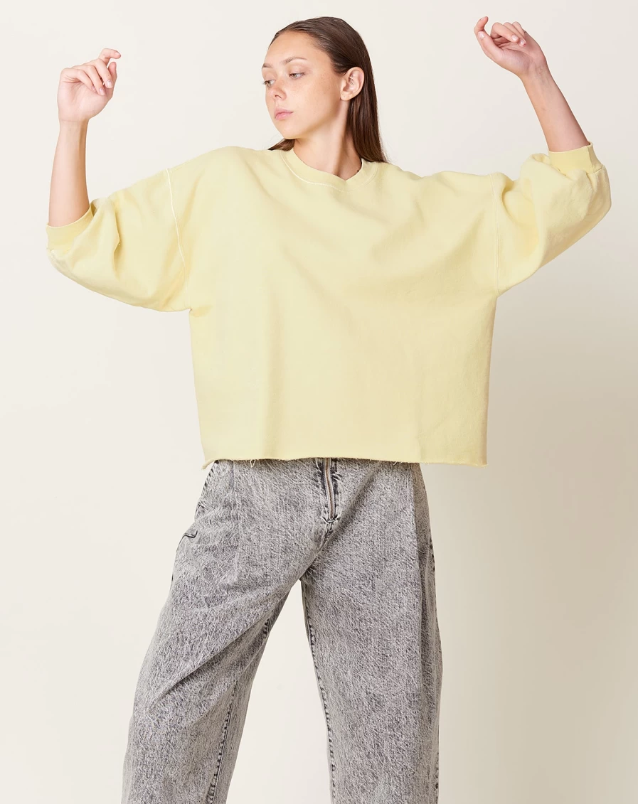 Rachel Comey Pale Yellow Fond Sweatshirt - Soft Casual Pullover for Women