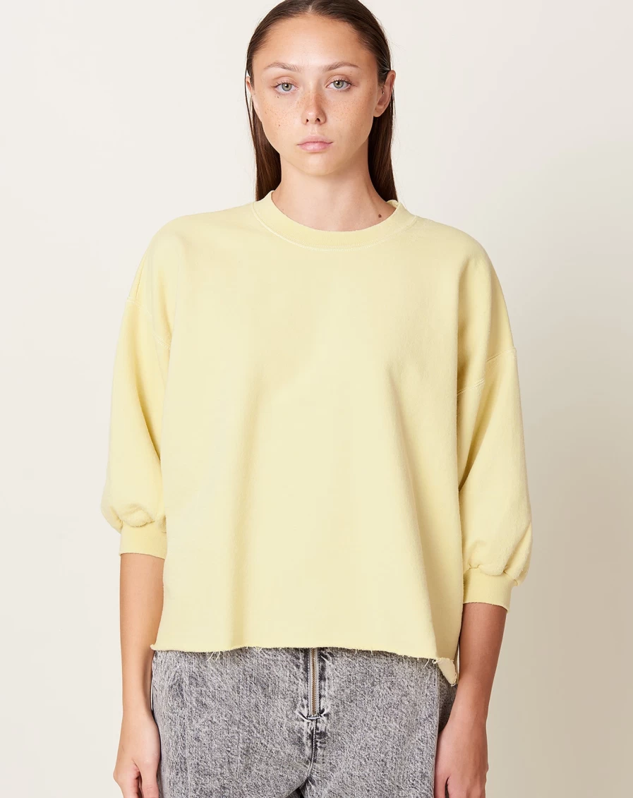 Rachel Comey Pale Yellow Fond Sweatshirt - Soft Casual Pullover for Women