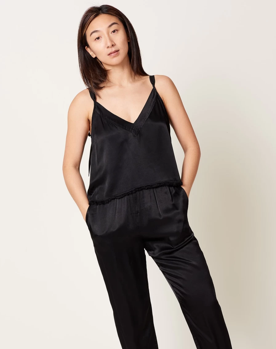 Raquel Allegra Mino Black Camisole Top for Women