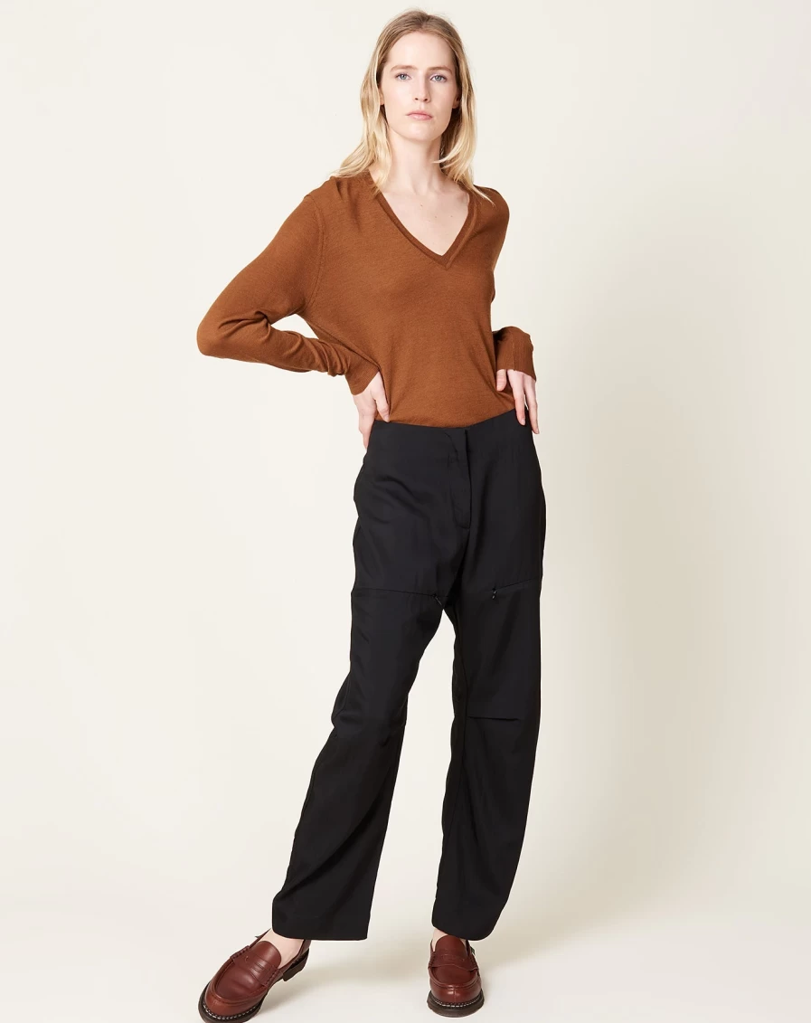 Zero + Maria Cornejo Black Biker Pants - High-Waisted Motorcycle Trousers for Women
