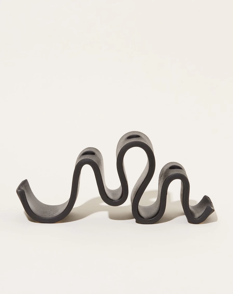 SIN Wyat Black Candelabra - Modern Elegant Candle Holder for Home Decor
