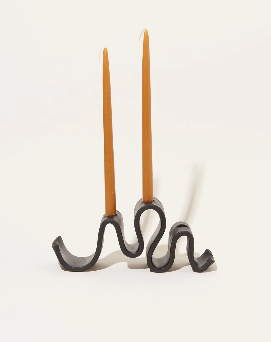 SIN Wyat Black Candelabra - Modern Elegant Candle Holder for Home Decor