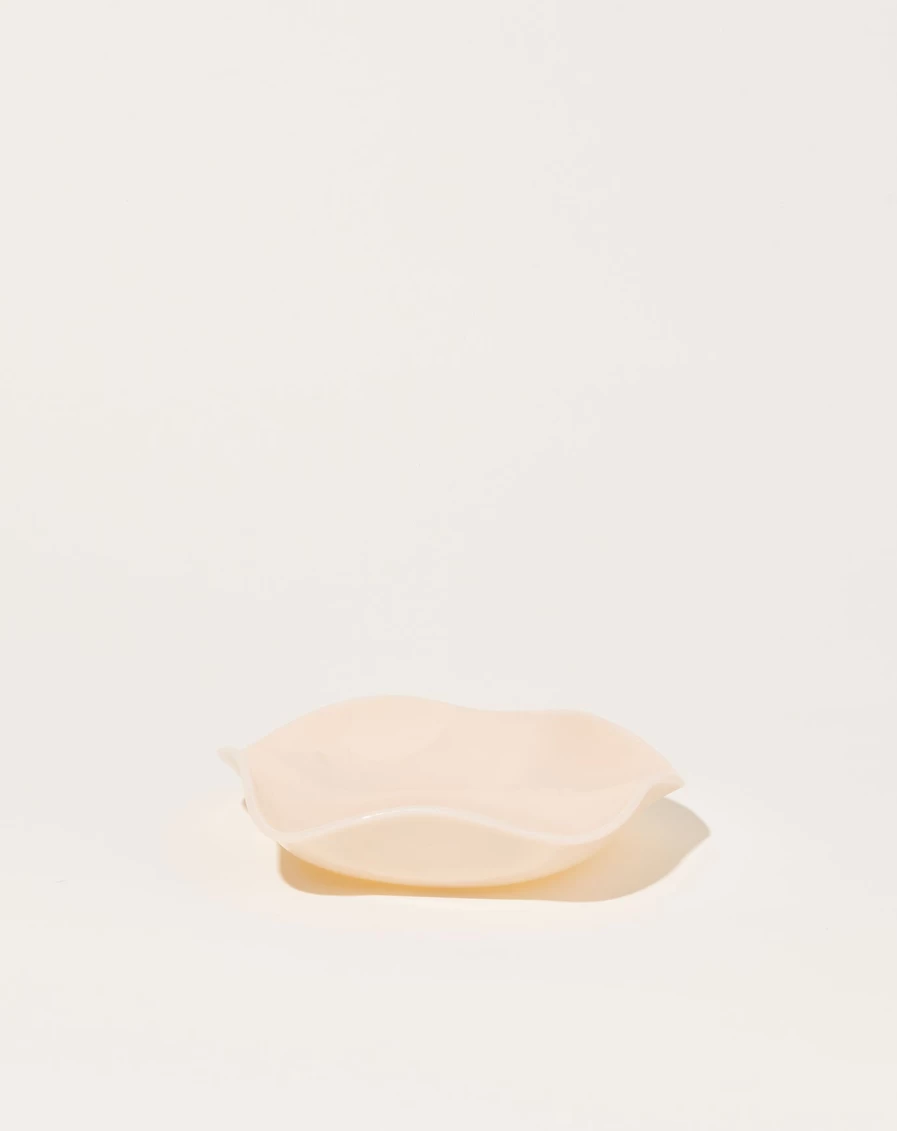 Sophie Lou Jacobsen Almond Opaque Small Petal Plate - Ceramic Dessert Plate for Elegant Dining
