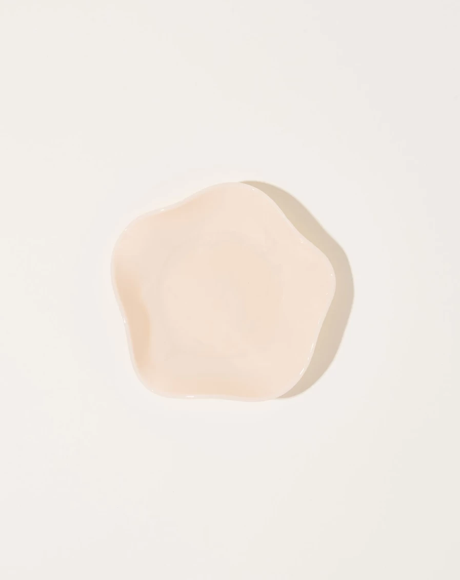 Sophie Lou Jacobsen Almond Opaque Small Petal Plate - Ceramic Dessert Plate for Elegant Dining