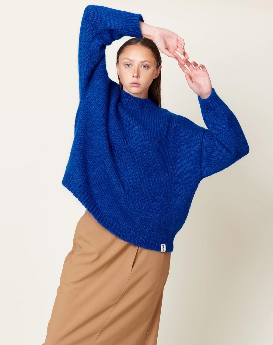 Cordera Majorelle Blue Mohair Sweater for Women - Soft Luxury Knitwear