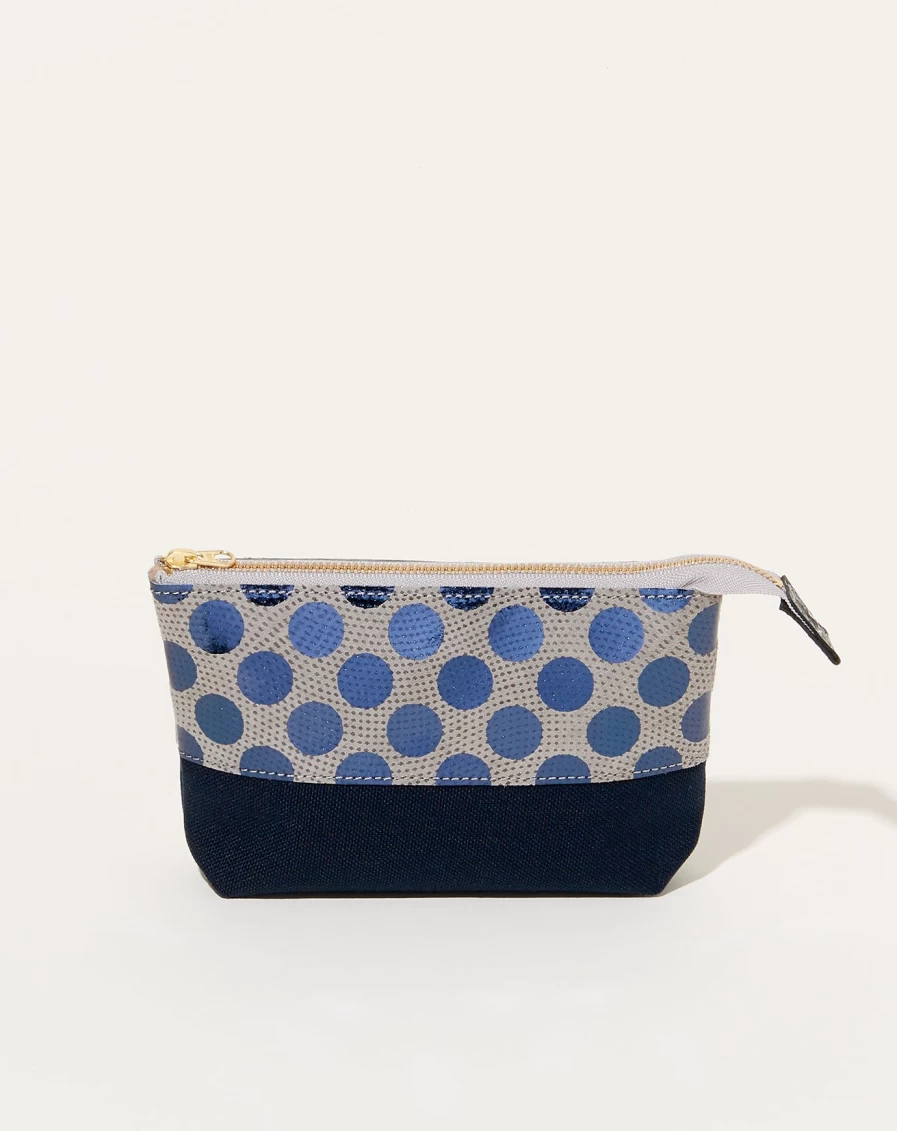 Carmine Grey Eco-Friendly Leather Pouch - Sustainable & Stylish Accessory