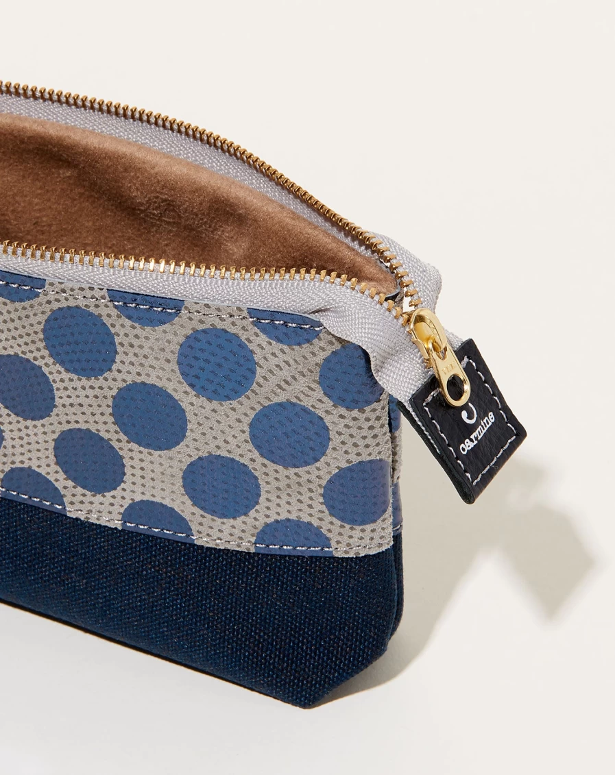 Carmine Grey Eco-Friendly Leather Pouch - Sustainable & Stylish Accessory
