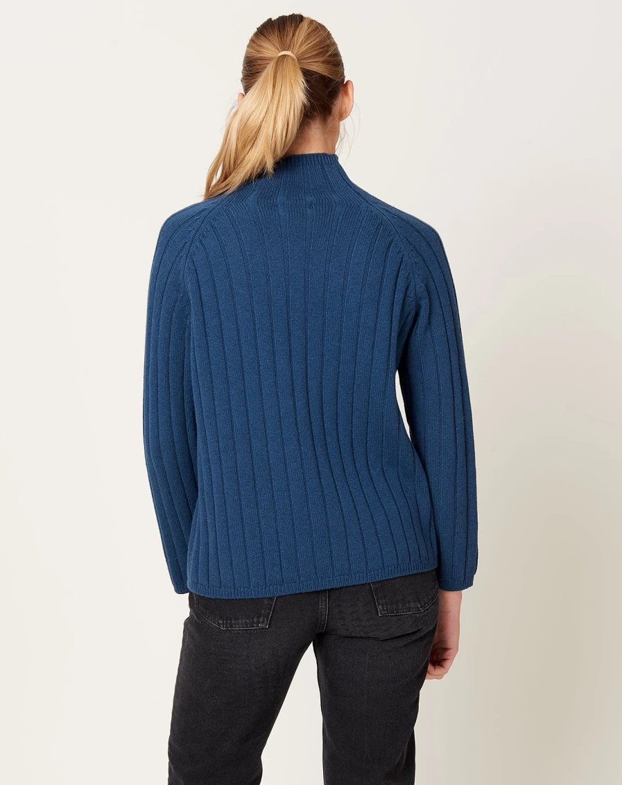 Demylee Waynona Indigo Sweater - Women's Casual Knit Pullover
