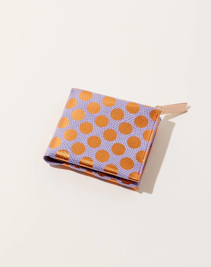 Carmine Twilight Dot Pattern Wallet - Stylish & Compact Card Holder for Everyday Use