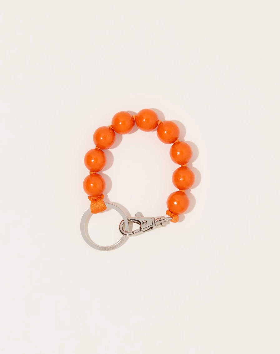 Ina Seifart Big Perlen Orange Short Keyholder – Stylish and Compact Key Organizer