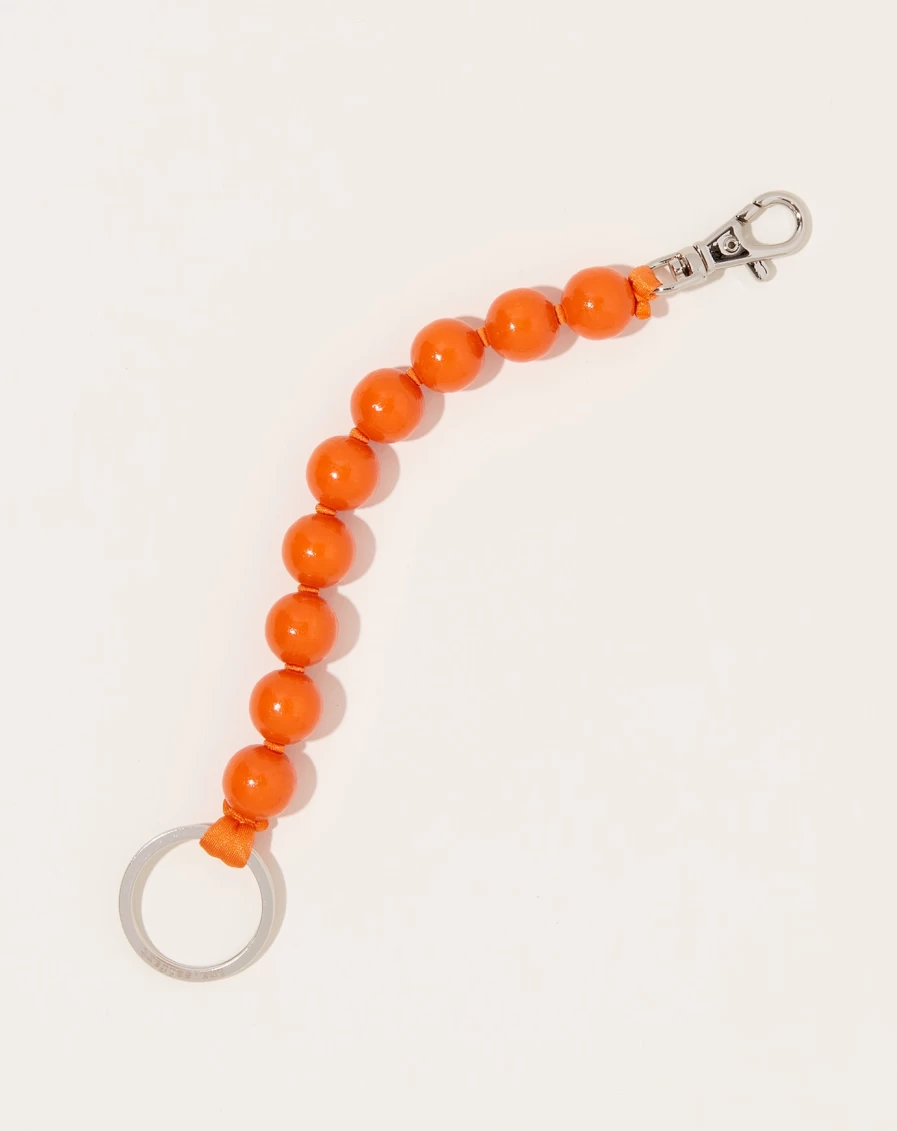 Ina Seifart Big Perlen Orange Short Keyholder – Stylish and Compact Key Organizer