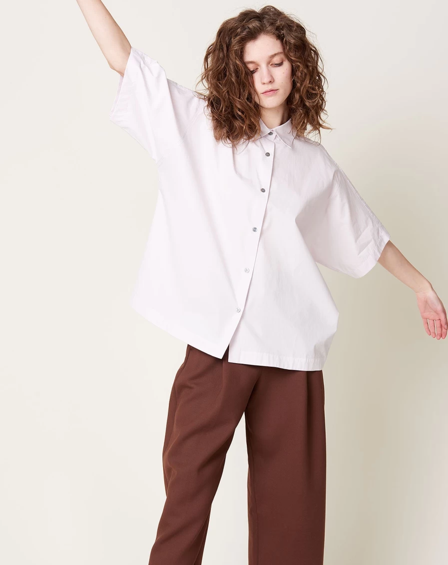 Studio Nicholson Sira Shirt in Orchid - Women's Premium Cotton Shirt