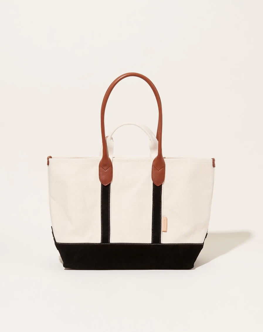 Hender Scheme Campus Sued Leather Handle Tote Bag Medium Black